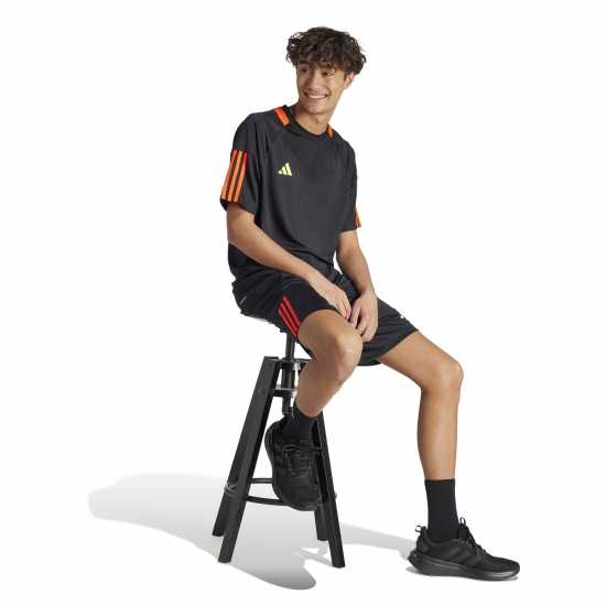 Adidas Дамски Къси Шорти За Тренировка Mens Sereno Training Shorts Black/Red Мъжки къси панталони
