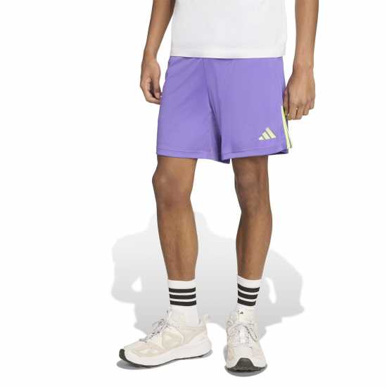Adidas Дамски Къси Шорти За Тренировка Sereno Training Shorts Mens Лилаво/Жълто 
