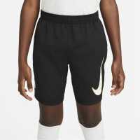 Nike Dri-FIT Academy Big Kids' Graphic Soccer Shorts Black/White Детски къси панталони