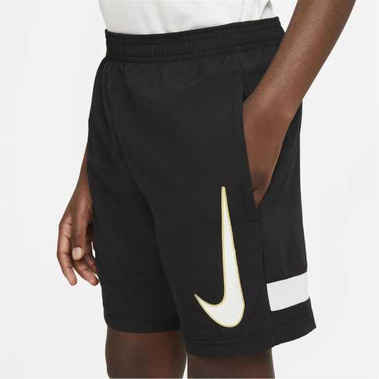Nike Dri-FIT Academy Big Kids' Graphic Soccer Shorts Черно/Бяло 