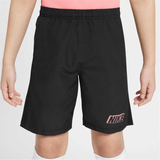 Nike Dri-FIT Academy Big Kids' Graphic Soccer Shorts Черно Детски къси панталони