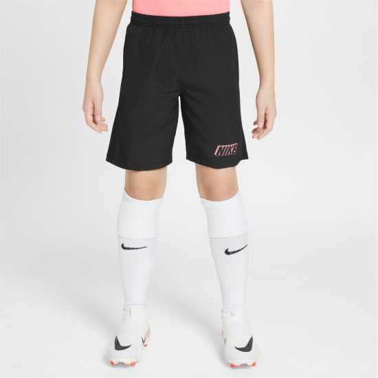 Nike Dri-FIT Academy Big Kids' Graphic Soccer Shorts Черно Детски къси панталони