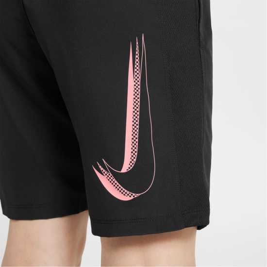Nike Dri-FIT Academy Big Kids' Graphic Soccer Shorts Черно Детски къси панталони