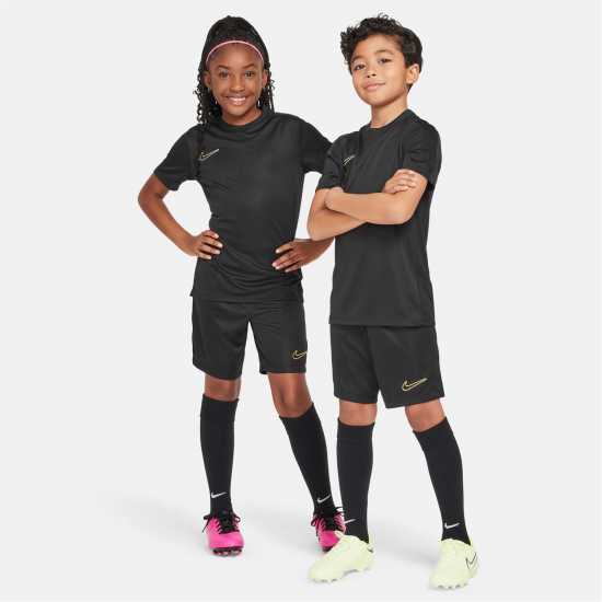 Nike Момчешки Къси Гащи Academy Shorts Junior Boys Black/Gold Детски къси панталони
