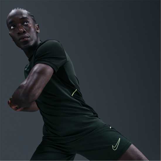 Nike Мъжки Шорти Academy Shorts Mens Черно/Лайм 