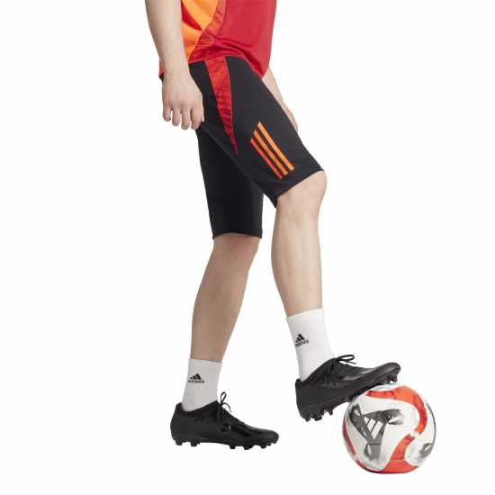 Adidas Tiro24 C 1/2Pnt Football Short Mens Black/Solar Red Adidas Tiro24 C 1/2Pnt Football Short Mens Black/Solar Red