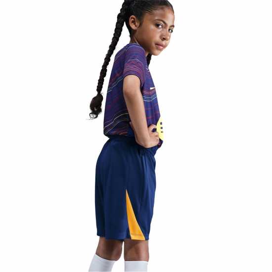 Детски къси панталони Nike Футболна Топка Strike Football Shorts Juniors Blue/Orange Nike Футболна Топка Strike Football Shorts Juniors Blue/Orange Детски къси панталони