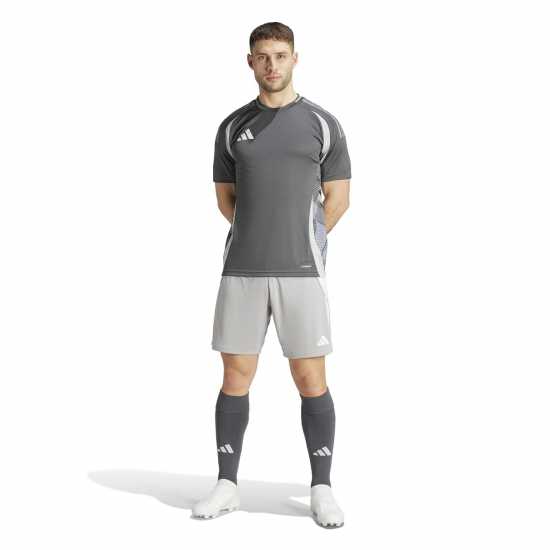 Adidas Мъжки Шорти Tiro 24 Shorts Mens Средно сиво/Бяло Мъжки къси панталони