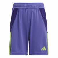 Adidas Детски Шорти Tiro 24 Football Shorts Juniors Лилаво/Зелено Детски къси панталони
