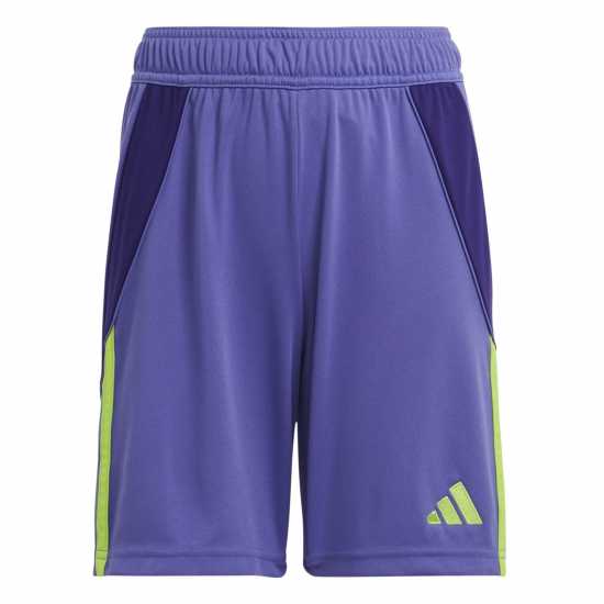 Adidas Детски Шорти Tiro 24 Football Shorts Juniors Лилаво/Зелено Детски къси панталони