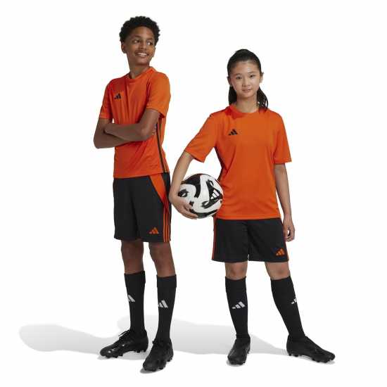 Adidas Детски Шорти Tiro 24 Football Shorts Juniors черно/Тм Оранжево Детски къси панталони