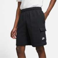 Nike Sportswear Club Men's Cargo Shorts Black Мъжко облекло за едри хора