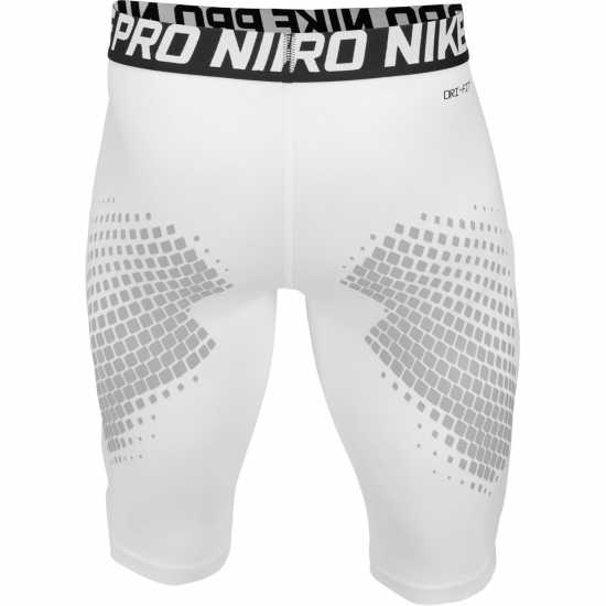 Nike Men's 10 Inch Slider Performance Gym Shorts White/Grey 