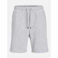 Jack And Jones Men's Fleece Jogger Shorts Lt Grey Melange Jack And Jones Men's Fleece Jogger Shorts Lt Grey Melange