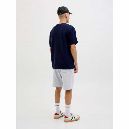 Jack And Jones Men's Fleece Jogger Shorts Lt Grey Melange Jack And Jones Men's Fleece Jogger Shorts Lt Grey Melange