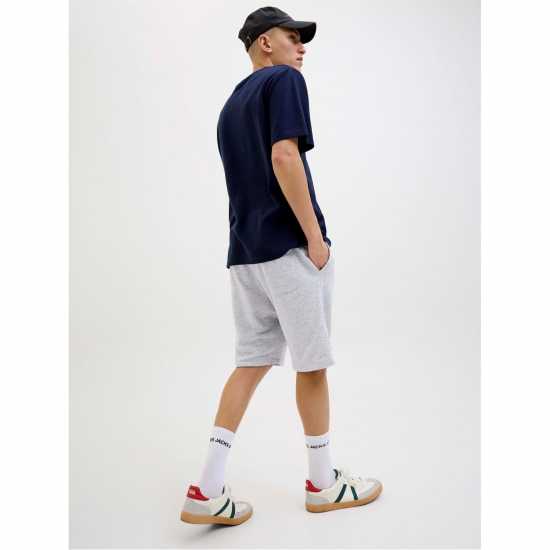 Jack And Jones Men's Fleece Jogger Shorts Lt Grey Melange Jack And Jones Men's Fleece Jogger Shorts Lt Grey Melange