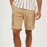 Brave Soul Mens Cotton Canvas Cargo Short  