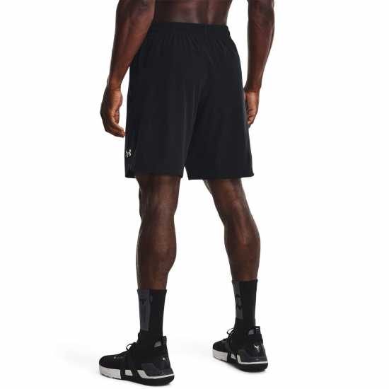 Under Armour Тъкани Мъжки Шорти Project Rock Woven Shorts Mens Black/Stone Мъжки къси панталони