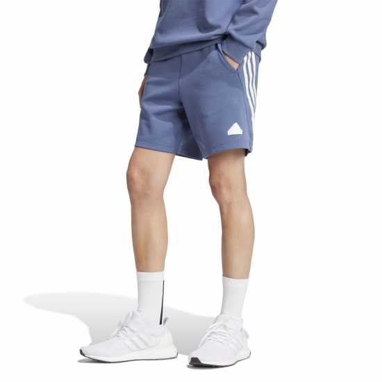 Adidas M Fi 3S Sho Jogger Short Mens Синьо Мъжки къси панталони