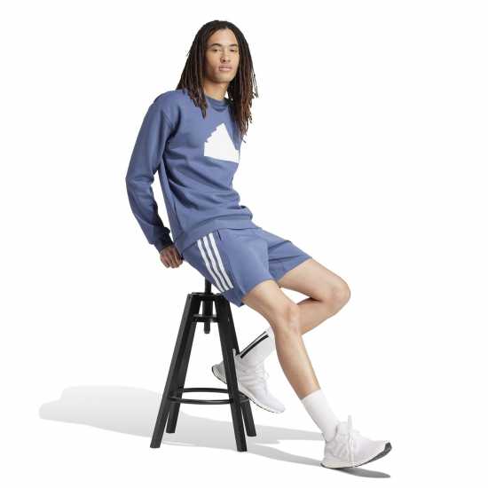 Adidas M Fi 3S Sho Jogger Short Mens Синьо Мъжки къси панталони