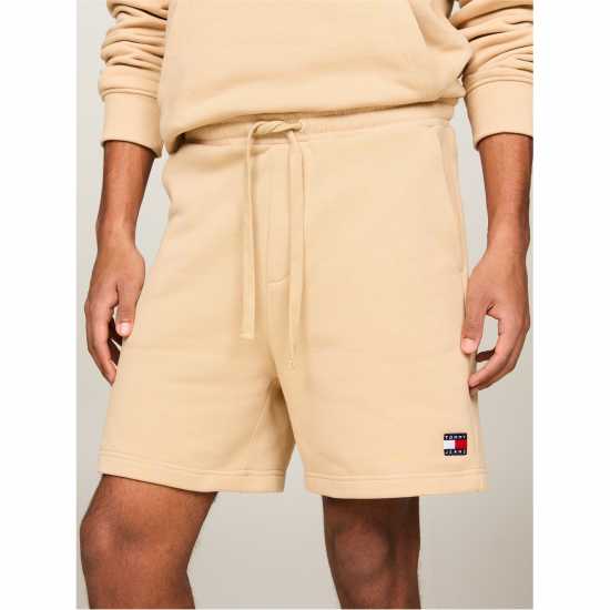 Tommy Jeans Fleece Logo Shorts Нежно Злато Мъжки къси панталони