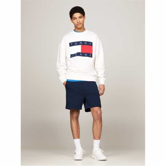 Tommy Jeans Fleece Logo Shorts Тъмна Нощ Мъжки къси панталони