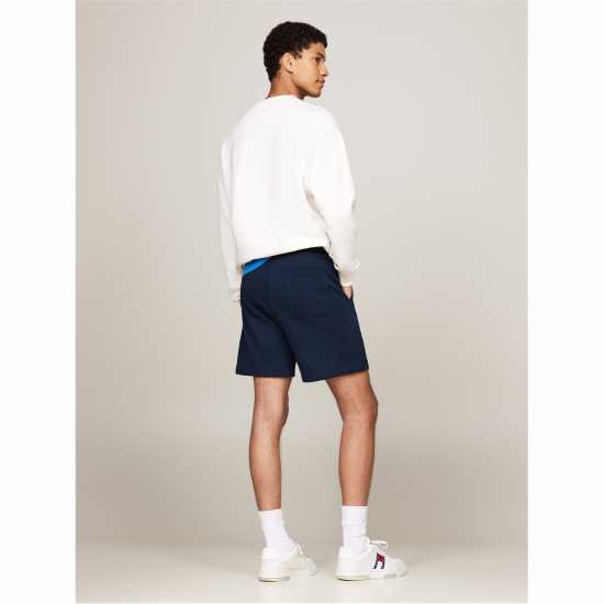 Tommy Jeans Fleece Logo Shorts Тъмна Нощ Мъжки къси панталони