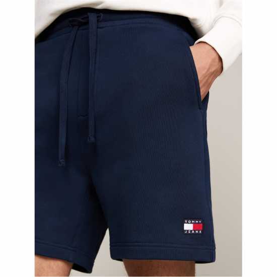 Tommy Jeans Fleece Logo Shorts Тъмна Нощ Мъжки къси панталони