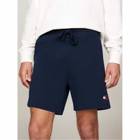 Tommy Jeans Fleece Logo Shorts Тъмна Нощ Мъжки къси панталони