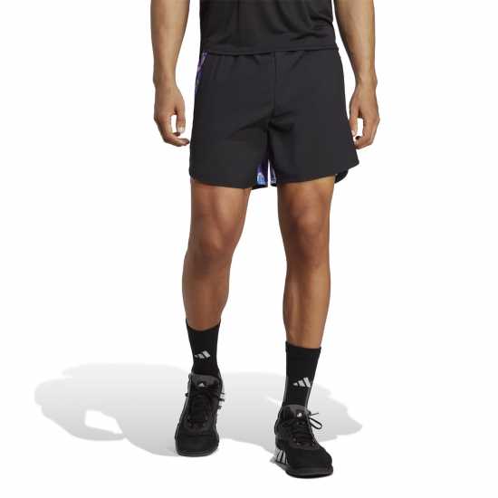Adidas Дамски Къси Шорти За Тренировка Designed For Movement Hiit Training Shorts Mens  - Мъжко облекло за едри хора