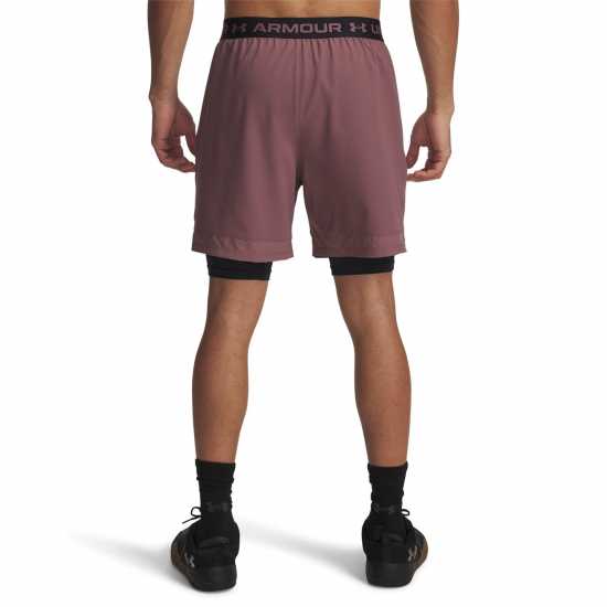 Under Armour Мъжки Шорти Vanish 2-In-1 Shorts Mens Maroon Mist Мъжки къси панталони