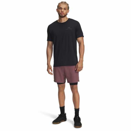 Under Armour Мъжки Шорти Vanish 2-In-1 Shorts Mens Maroon Mist Мъжки къси панталони