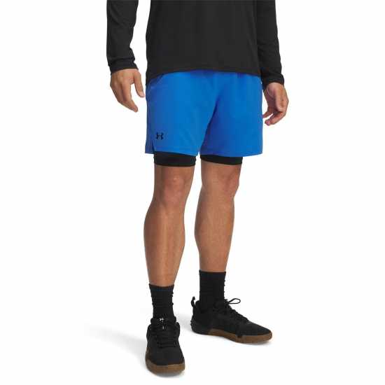 Under Armour Мъжки Шорти Vanish 2-In-1 Shorts Mens Blue Atlantis Мъжки къси панталони