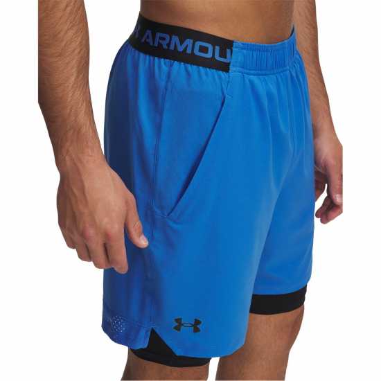 Under Armour Мъжки Шорти Vanish 2-In-1 Shorts Mens Blue Atlantis Мъжки къси панталони