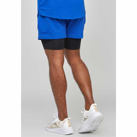 Dual Shorts Sn99 Blue Мъжко облекло за едри хора