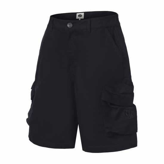 Pretty Green Мъжки Къси Панталони С Джобове Cargo Shorts Mens Black 