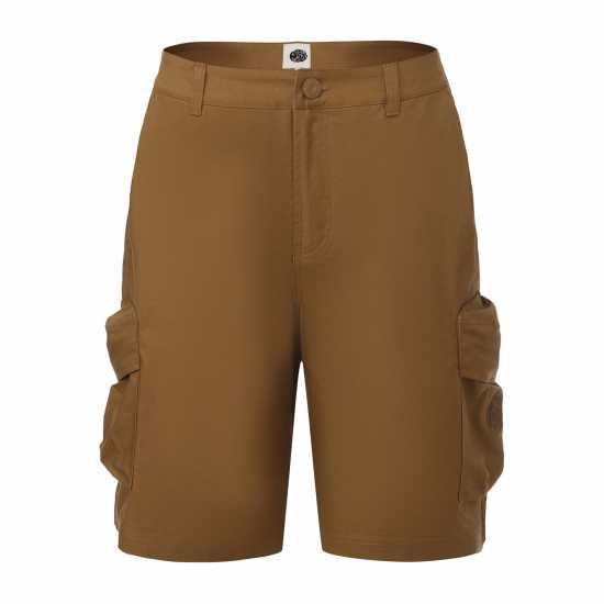 Pretty Green Мъжки Къси Панталони С Джобове Cargo Shorts Mens Brown 