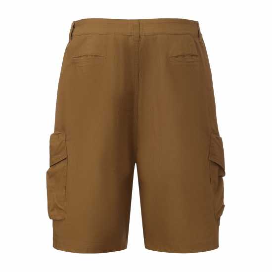 Pretty Green Мъжки Къси Панталони С Джобове Cargo Shorts Mens Brown 