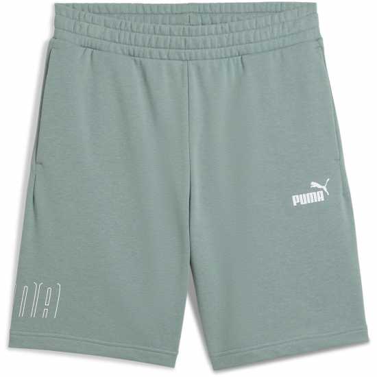 Puma Sport Graphic Jersey Jogger Shorts Зелена Луна 