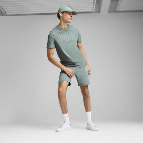Puma Sport Graphic Jersey Jogger Shorts Зелена Луна 
