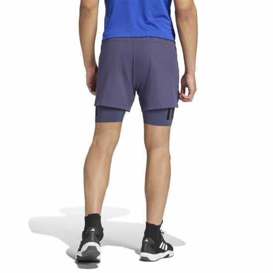 Мъжки къси панталони Adidas Мъжки Шорти Power Workout Two-In-One Shorts Mens Adidas Мъжки Шорти Power Workout Two-In-One Shorts Mens Мъжки къси панталони