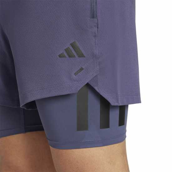 Мъжки къси панталони Adidas Мъжки Шорти Power Workout Two-In-One Shorts Mens Adidas Мъжки Шорти Power Workout Two-In-One Shorts Mens Мъжки къси панталони
