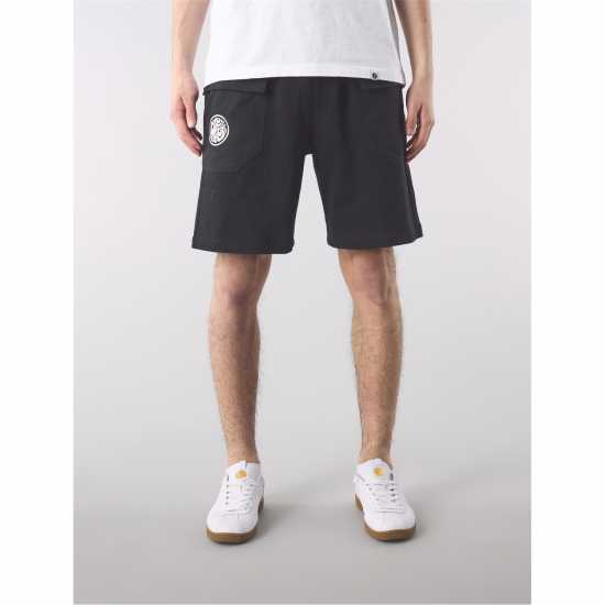 Мъжки къси панталони Pretty Green Pg Stamford Shorts Sn53 Черно Pretty Green Pg Stamford Shorts Sn53 Черно Мъжки къси панталони