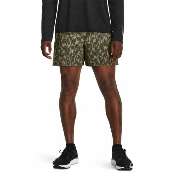 Under Armour Мъжки Шорти Launch Elite 5 Shorts Mens Зелено Мъжки къси панталони