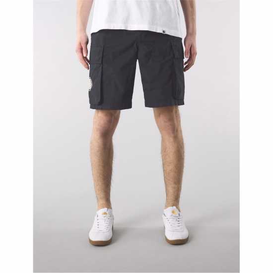 Pretty Green Men's Stamford Cargo Shorts Черно Pretty Green Men's Stamford Cargo Shorts Черно