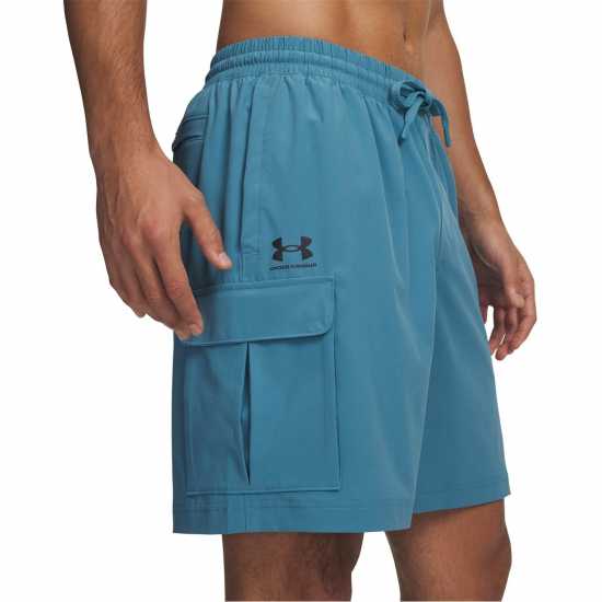 Under Armour Men's Vibe Woven Cargo Shorts Blue/Black 