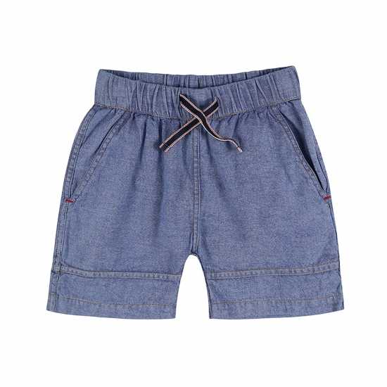 Chambray Jersey Jogger Shorts  