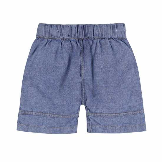 Chambray Jersey Jogger Shorts  