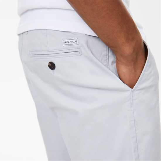 Мъжки Къси Панталони Jack Wills Slim Chino Shorts Mens Хладно сиво Мъжки панталони чино