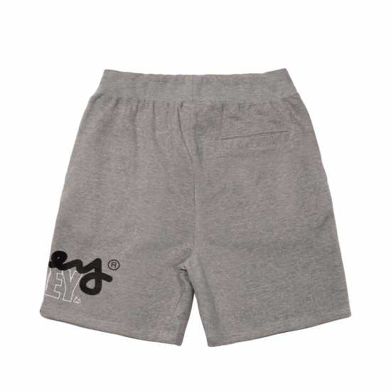 Money Stencil Shorts Сива меланж Мъжки къси панталони